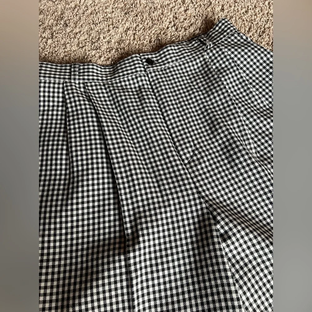 **SOLD** VTG. USA 80’s Black & White Houndstooth/Small Gingham Bermuda Short NWT - Picture 7 of 12